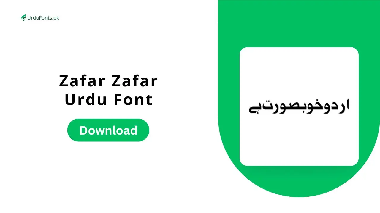 Zafar Zafar Urdu Font
