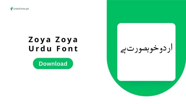 Zoya Zoya Urdu Font